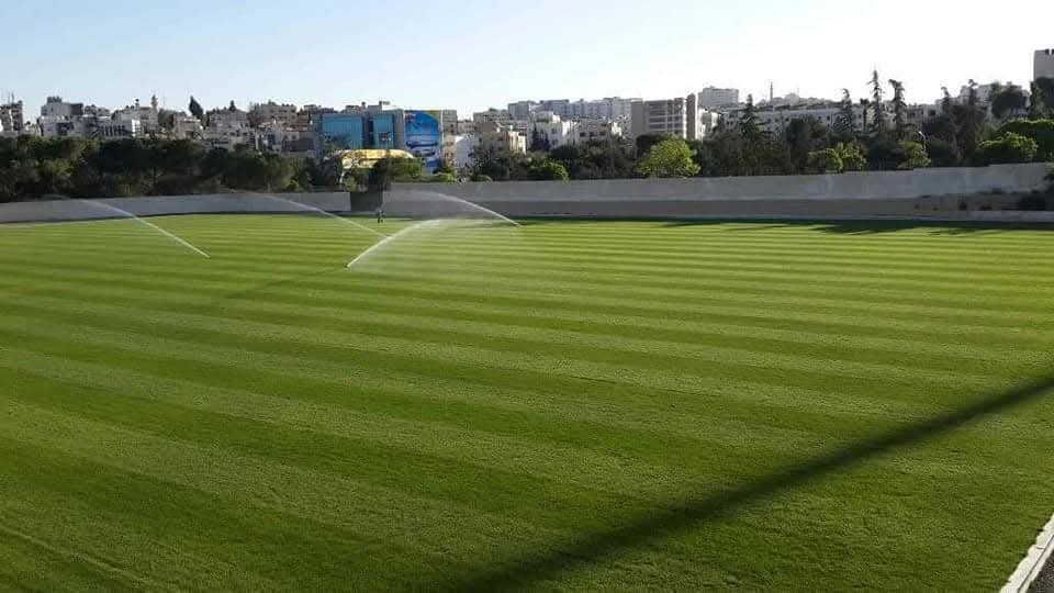 Natural-turf pitch irrigation, Amman