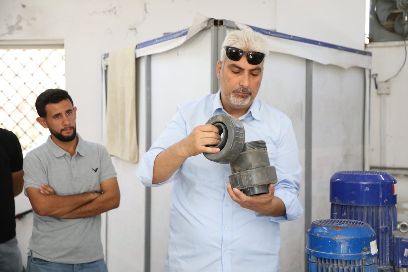 Inspecting pump and coupling components